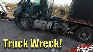 Semi Truck Invloved In Accident  Swift Cleanup and Recovery [upl. by Doowron287]