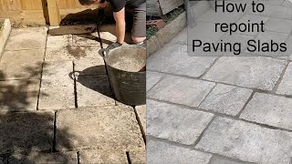 How to repoint paving slabs [upl. by Nylinnej]