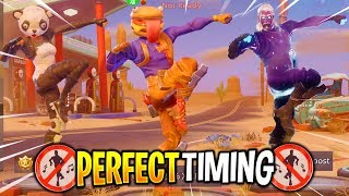 Fortnite  Perfect Timing Compilation 14 Dance Emotes At The Same Time [upl. by Dash]