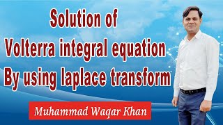 Volterra Integral equation by using laplace transformsolved example [upl. by Narrat]