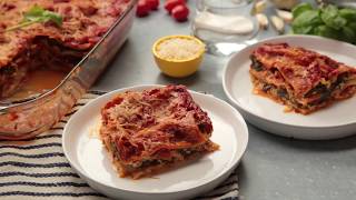 Spinach Lasagna Recipe  Forks Over Knives [upl. by Rockie79]