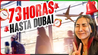 73 horas y 4 vuelos VIAJANDO SOLA hasta DUBAI [upl. by Elbon]