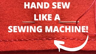 Hand Sewing Tutorial RIGHT HANDED Backstitching [upl. by Haceber]