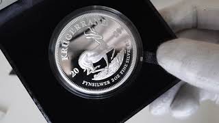 The stunning 2oz Silver Proof Krugerrand Bullion Coin Minted by The South African Mint [upl. by Brindle628]