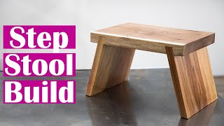 STEP STOOL BUILD  Simple Woodworking Project [upl. by Etra]