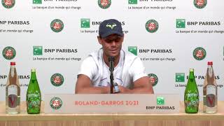 Rafael Nadal Press conference  R1 RG21 [upl. by Anelleh]