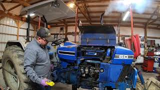 Servicing and adjusting brakes on the Farmtrac 60 [upl. by Edi114]