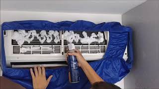 DIY Allin1 Aircon Cleaning Kit Cleaning Demostration [upl. by Dolorita]