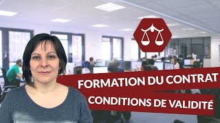 La formation du contrat  conditions de validité  STMG Droit  digiSchool [upl. by Amahs]