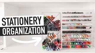 STATIONERY ORGANIZATION TIPS amp IDEAS  home office storage [upl. by Josselyn785]