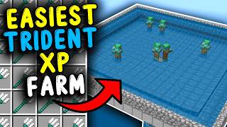 EASIEST TRIDENT XP Farm In Minecraft Bedrock 121 [upl. by Leatrice]