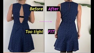 Sewing DIY How to fix a too tight dress to fit perfectly [upl. by Namar]