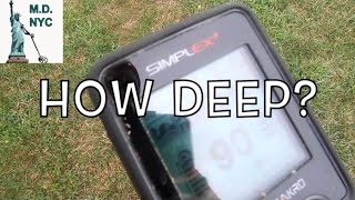 Nokta Makro Simplex Depth How Deep Does It Go  Metal Detecting NYC [upl. by Blalock]