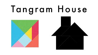 Make This Tangram House 🏠  Download A Free Tangram Puzzle Sheet In The Video Description [upl. by Enedan956]