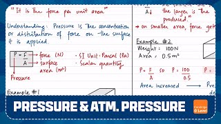 OL  Pressure amp Atmospheric Pressure [upl. by Quincey]