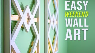 How To Make Geometric Wood Wall Art  Easy Woodworking Projects [upl. by Yelra239]