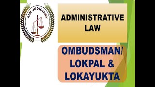 ADMINISTRATIVE LAW OMBUDSMAN BIHAR PCSJ [upl. by Gilberte101]