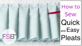 Quick and Easy Pleats [upl. by Kazmirci]