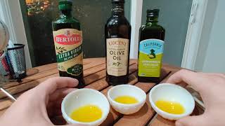 Olive Oil Review  Bertolli vs Lucini vs California Olive Ranch [upl. by Ettenawtna]