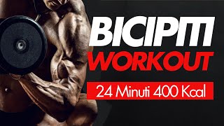 Bicipiti Workout a casa con Manubri  Prova la seduta [upl. by Redlac]