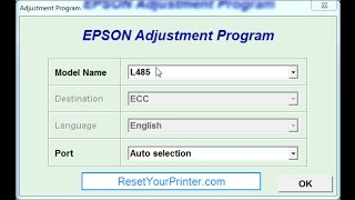 Reset Epson L380L382L383L385L485L386  Adjustment Program [upl. by Leclair]