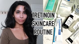 Tretinoin RetinA Skincare Routine  AntiAging Acne Prone PM Skincare [upl. by Siugram835]