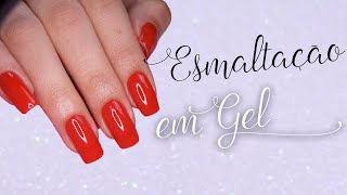 Como Fazer Esmaltação Em Gel Em Unhas Naturais Passo a Passo [upl. by Sibilla]