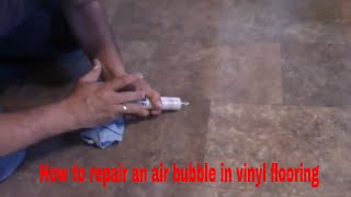 How to Repair an Air Bubble in Sheet Vinyl flooring [upl. by Choo]