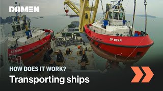 This is how ships are loaded on ships  Damen Shipyards [upl. by Eletnahc]