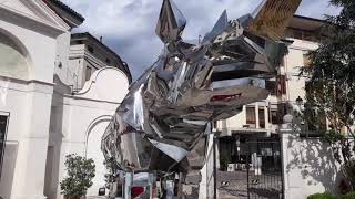 Rhinoceros sculpture  Bassano del Grappa VicenzaVenice Land  Italy [upl. by Claudine35]