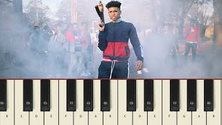 NLE Choppa  Shotta Flow Piano Tutorial [upl. by Lipscomb]