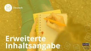 Erweiterte Inhaltsangabe Das musst du beachten – Deutsch  Duden Learnattack [upl. by Kleper866]