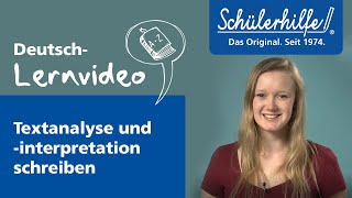 Textanalyse amp interpretation schreiben 🎓 Schülerhilfe Lernvideo Deutsch [upl. by Eimam655]