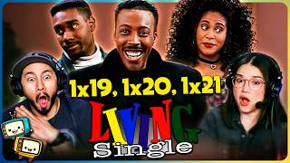 LIVING SINGLE 1993 1x19 1x20 amp 1x21 REACTION  First Time Watch  Queen Latifah  Kim Coles [upl. by Ailemaj]