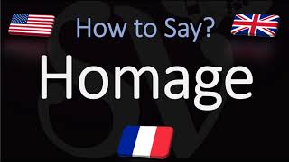 How to Pronounce Homage CORRECTLY American English British French Pronunciation [upl. by Ennaecarg583]