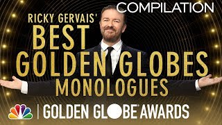 Golden Globes Ricky Gervais Best Monologues [upl. by Taddeusz366]