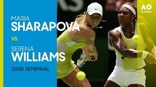 Serena Willams v Maria Sharapova  Australian Open 2005 Semifinal  AO Classics [upl. by Nhguav]