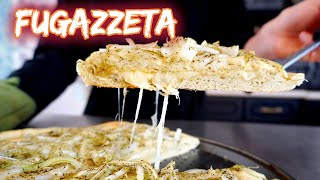 COMO HACER FUGAZZETA  PIZZA RELLENA DE QUESO [upl. by Ahsitaf960]