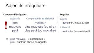 Le comparatif [upl. by Dian]