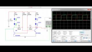 Astable Multivibrator Simulation using Transistor [upl. by Ardua983]