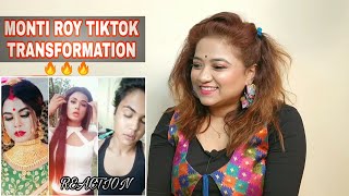 Reaction On Monti Roy Transformation  New Tik Tok Vidoes  By Bong Girl Juhi [upl. by Rempe]