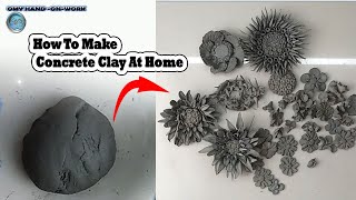 How To Make Concrete Clay At Home  Use Flour And Cement  Craft Clay [upl. by Havener]