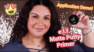 ELF Matte Putty Primer  Application Demo  Review [upl. by Peursem]