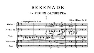 Elgar  Serenade for Strings Op 20 Score [upl. by Acsisnarf]