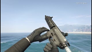 Grand Theft Auto V  All Weapons and Equipment First Person  Reloads  Animations and Sounds [upl. by Nirra]