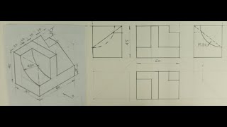 Orthographic projection  Technical drawing  Engineering drawing [upl. by Manya]