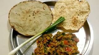 Ringan Olo Gujarati Traditional Recipe  Baingan Bharta Recpe  Kathiyawadi Rotlo [upl. by Rimas59]