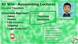 Lecture 02 Doctrines in Taxation Fundamental Principles in Taxation Income Taxation [upl. by Okechuku173]