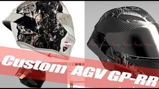 AGV PISTA GPRR Unlimited Custom graphics options By V4evo [upl. by Dianthe971]