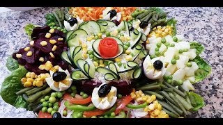 Recette Salade Composée Jardinière  Cuisine Marocaine [upl. by Nilde]